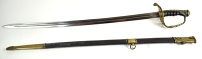 Lot 111 - A Victorian French M1854 naval officer's sword,...