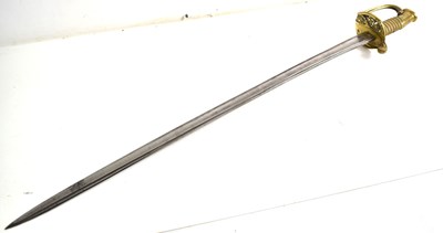 Lot 89 - A French 1845 pattern infantry officers sword...