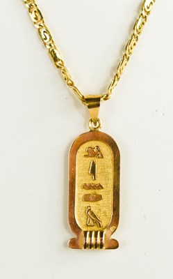 Lot 9 - An 18ct gold pendant necklace, the necklace...