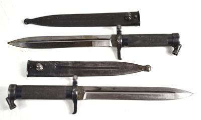 Lot 47 - Two Swedish 1896 pattern bayonets, both blades...