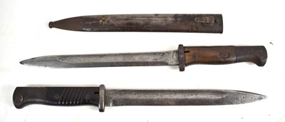 Lot 63 - A WWII era German model 1884/98 knife bayonet,...