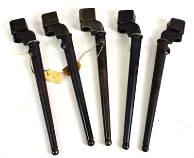 Lot 9 - Five British No4 MKII spike bayonet with...