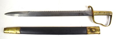 Lot 86 - A British 1856 pattern pioneer saw-back sword...