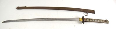 Lot 104 - A Japanese WWII NCO shin gunto sword, with...