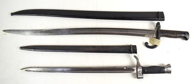 Lot 82 - A French model 1866 chassepot bayonet with...