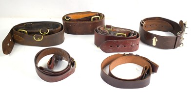Lot 8 - A collection of four Sam Browne leather belts,...