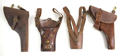 Lot 51 - Two Sam Browne leather sword frogs MKI and...