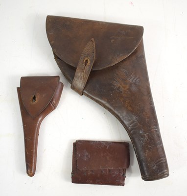 Lot 53 - A WWI era Webley MKVI .455 leather revolver...