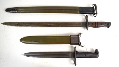 Lot 24 - A US 1917 pattern bayonet and scabbard by...