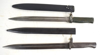 Lot 45 - Two German Ersatz bayonets, one having a EB21...