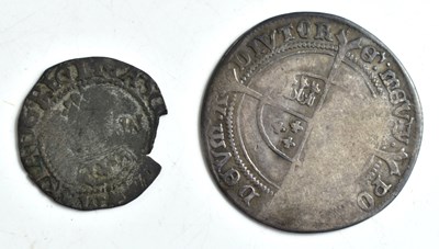 Lot 166 - An Edward VI silver shilling, facing bust with...