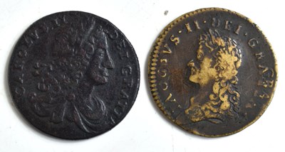 Lot 171 - A Charles II 1683 copper halfpenny, Ireland,...
