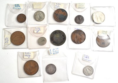 Lot 133 - A group of coins to include a George III Irish...