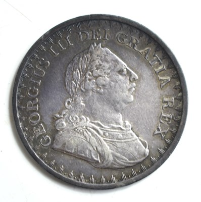 Lot 138 - A George III Bank token, draped and laureate...