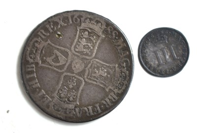 Lot 169 - A James II silver crown, second bust, dated...