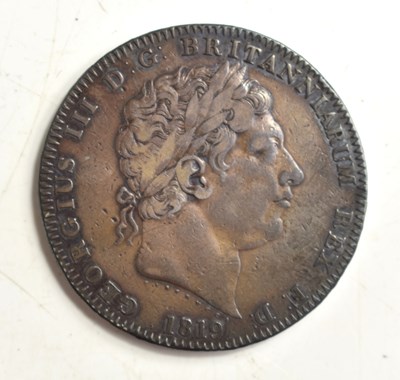 Lot 140 - A George III silver crown, dated...