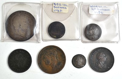 Lot 160 - A group of George III coins to include a...