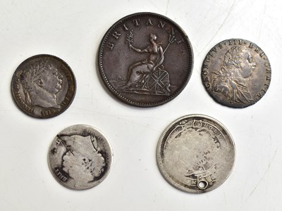 Lot 158 - A George III silver sixpence, with semée of...