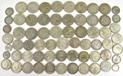 Lot 193 - A collection of pre 1947 silver coins to...