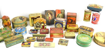 Lot 210 - A group of vintage tins to include Greta Garbo...