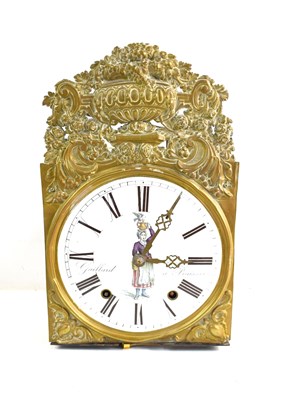 Lot 215 - A French antique Comtoise clock by Gaillard a...
