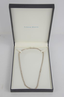 Lot 164 - A 9ct white gold rope twist necklace, 6.59g.