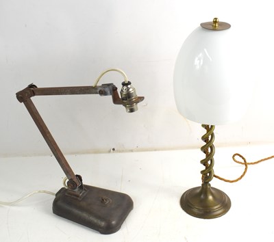 Lot 528 - A Mid-Century steel anglepoise lamp together...