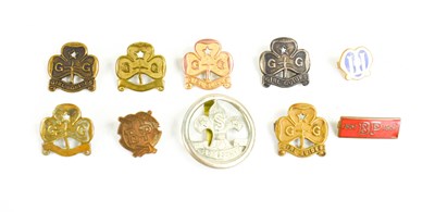 Lot 121 - A group of Girl Guide badges, including a 9ct...