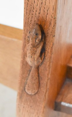 Lot 452 - A 20th century oak Beaverman coffee trestle table