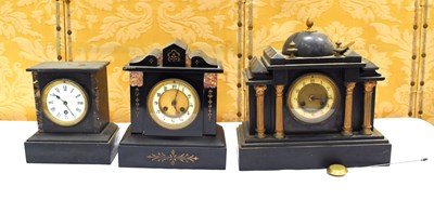 Lot 253 - Three late 19th/early 20th century slate...