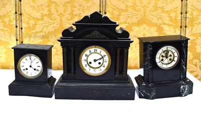 Lot 243 - Three late 19th/early 20th century slate...