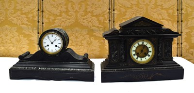 Lot 235 - A pair of late 19th/early 20th century slate...