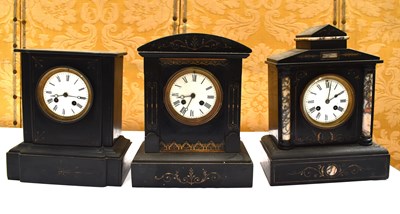 Lot 247 - Three late 19th/early 20th century slate...