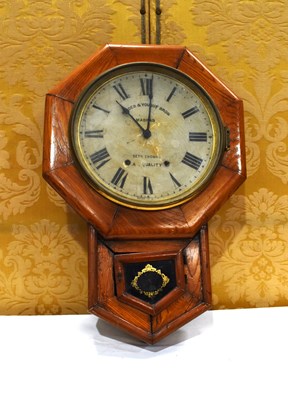 Lot 231 - A 19th century-style wall clock of octagonal...