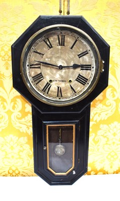 Lot 240 - A 19th century-style ebonised wall clock by...