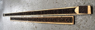 Lot 375 - Two sections of 19th century carved frieze...
