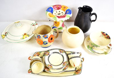 Lot 328 - A group of Art Deco and other pottery to...