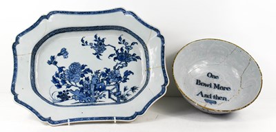 Lot 314 - An early tin glazed blue and white earthenware...