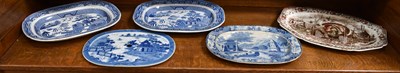 Lot 338 - A selection of blue and white pottery meat...