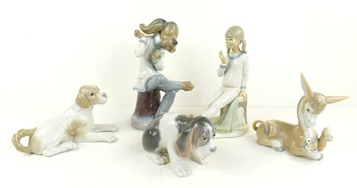 Lot 347 - A group of Lladro and Lladro Nao porcelain...