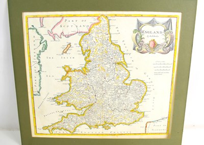 Lot 489 - An early 18th century hand coloured map of...