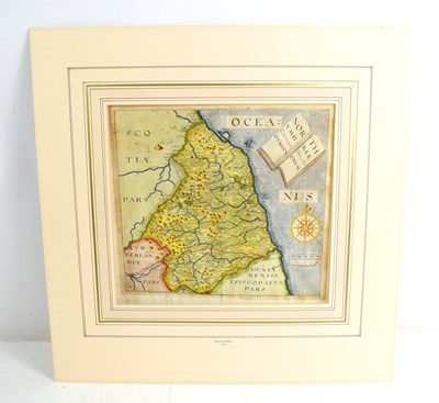 Lot 499 - A 17th century map of Northumbria, engraved by...