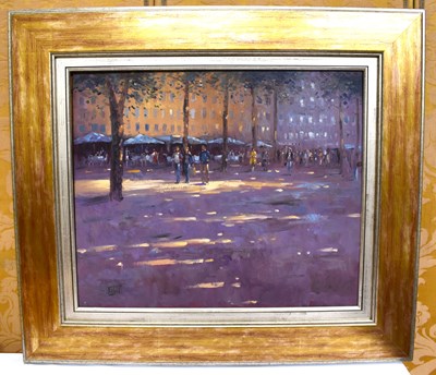 Lot 513 - Brian Jull (British, b. 1949): Cafe Boulevard,...
