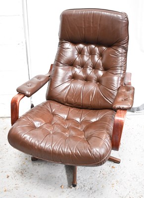 Lot 577 - A Mid-Century Ulderts of Sweden brown leather...