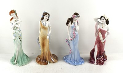 Lot 332 - Four Coalport limited porcelain figures, Topaz,...