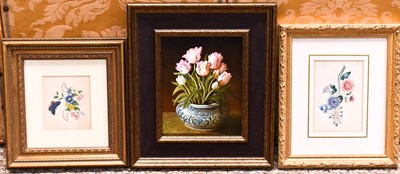 Lot 458 - Two late 19th century watercolours, botanical...