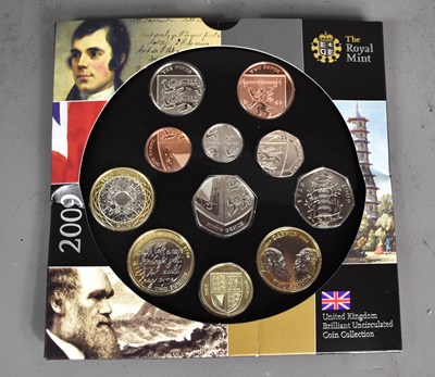 Lot 180 - A 2009 UK brilliant uncirculated coin set,...