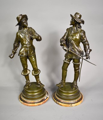 Lot 373 - A pair of early 19th century bronze figures of...