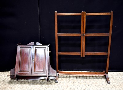 Lot 426 - A 19th century mahogany folding towel rail...