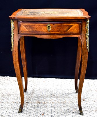 Lot 433 - A 19th century French Louis XV style tulipwood...